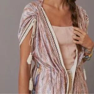 ‼️RARE‼️🎸ANTHROPOLOGIE🎸🔥NWT🔥Silky Snake Kimono Duster—